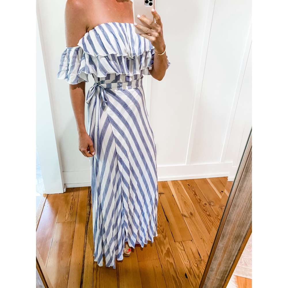 🌺SUMMER☀️SALE⛱ Nautical ruffle off the shoulder
